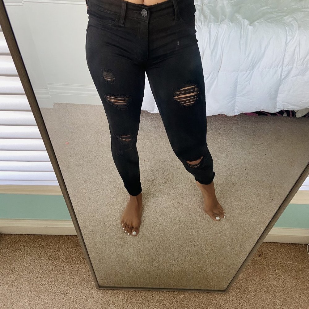 black ripped pacsun jeans